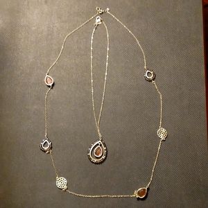 Premier Designs Women's 3-in-1 "Iris" Layered Necklace Gold and Purple